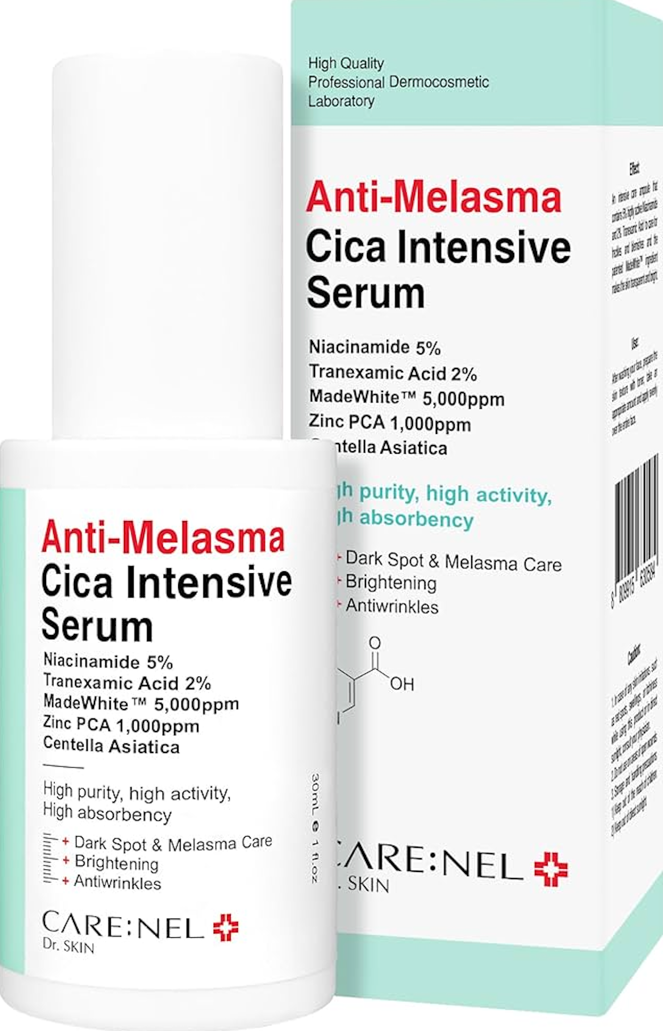 CARE:NEL Anti-Melasma Cica Intensive Serum - Aydınlatıcı Ve Yatıştırıcı Serum 30ml