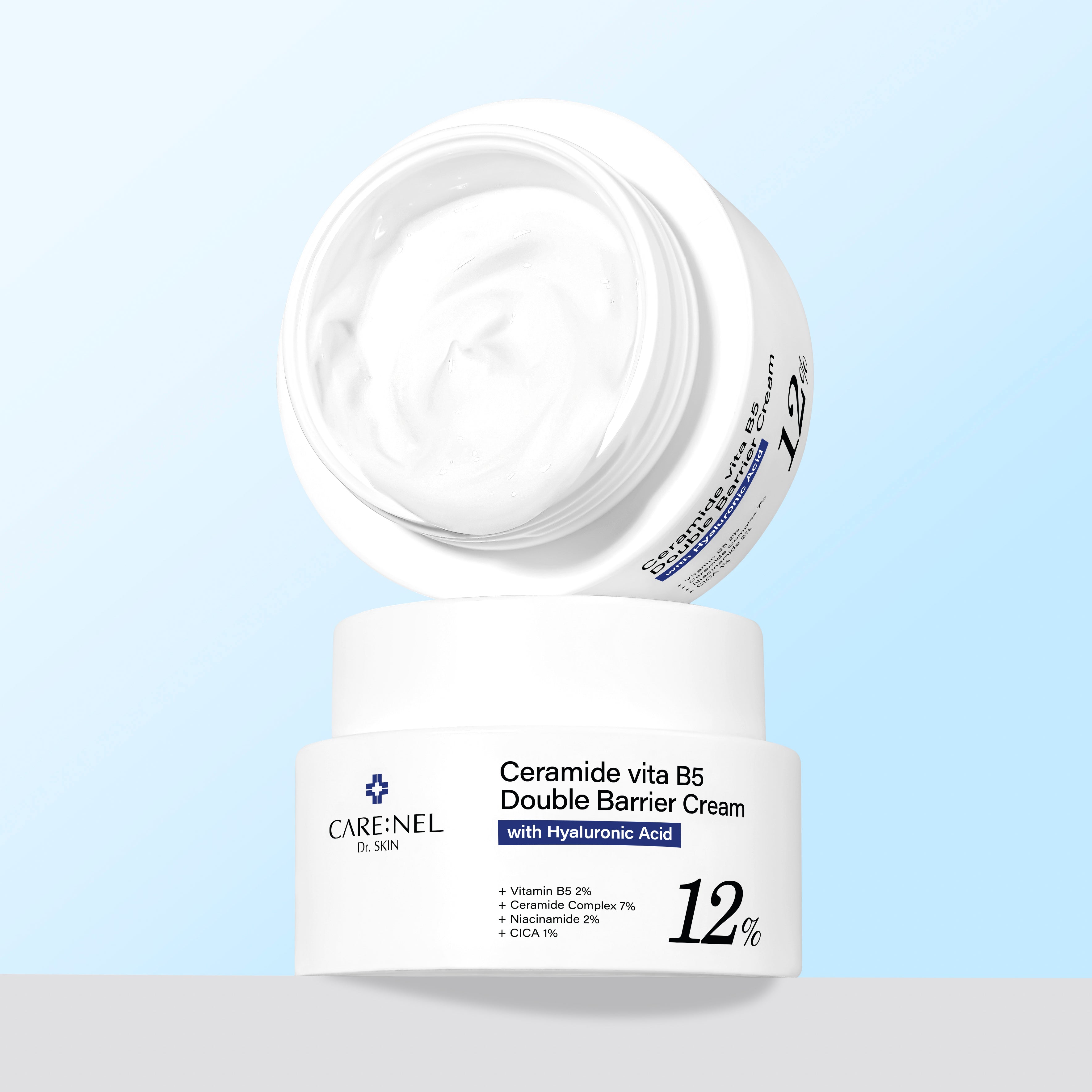 CARE:NEL Ceramide vita B5 Double Barrier Cream - Hassas Ciltler için Bariyer Onarıcı Nemlendirici Krem 50ml