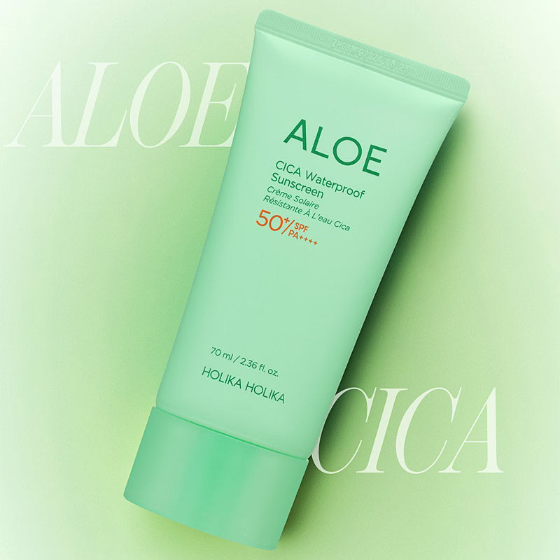 Holika Holika Aloe Cica Waterproof Sunscreen SPF50+ ( Hassas Ciltler İçin Suya Ve Tere Dayanıklı Güneş Kremi 70ml)
