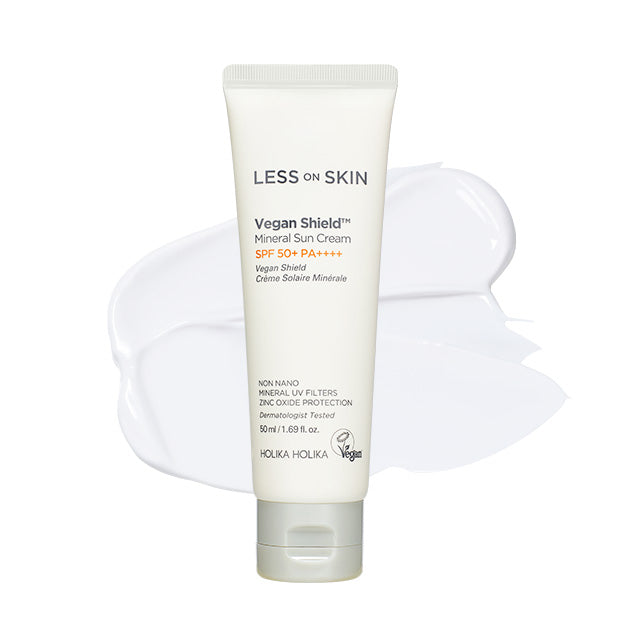 Holika Holika - Less On Skin Vegan Shield Mineral Sun Cream SPF 50+ PA++++ - Mineral Filtreli Güneş Kremi 50ml