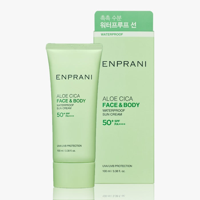 ENPRANI Aloe Face &amp; Body Waterproof Sun Cream SPF50+ PA++++ - Yüz Ve Vücut İçin Suya Dayanıklı Güneş Kremi 100ml