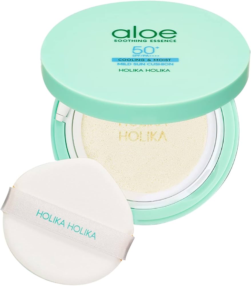 Holika Holika Aloe Mild Sun Cushion SPF50+ PA++++ - Aloe Vera İçerikli Cushion Güneş Kremi 25g