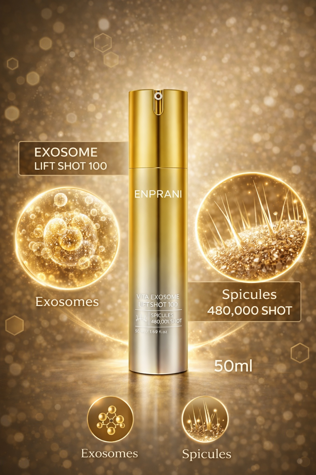 ENPRANI VITA-EXOSOME LIF-SHOT 100 - Cilt Tonu Eşitleyen Ve Aydınlatan Krem (480.000 SHOT) 50ml