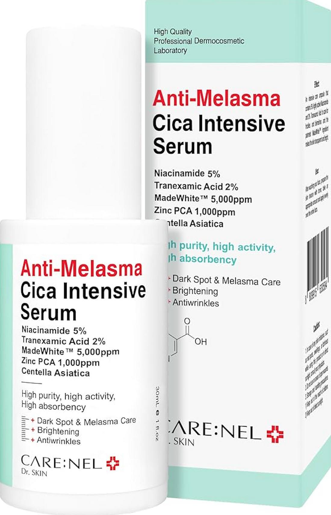 CARE:NEL Anti-Melasma  Cica Intensive Serum - Aydınlatıcı Ve Yatıştırıcı Serum 30ml