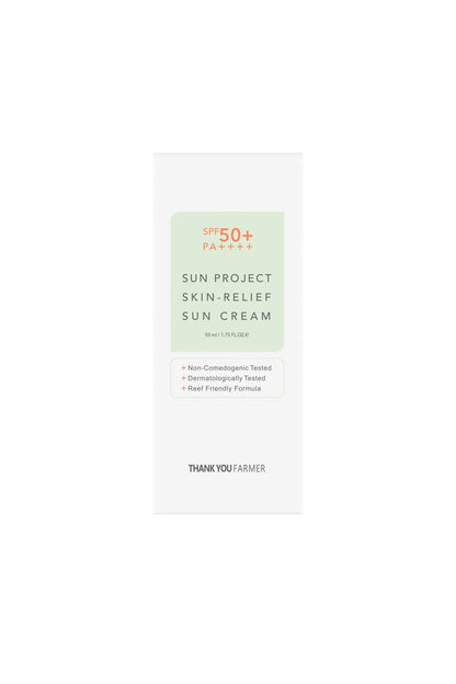 TYF Sun Project Skin Relief Sun Cream SPF50+ PA++++ 50ml- NEMLENDİRME ETKİLİ KIRIŞIKLIK KARŞITI GÜNEŞ KREMİ