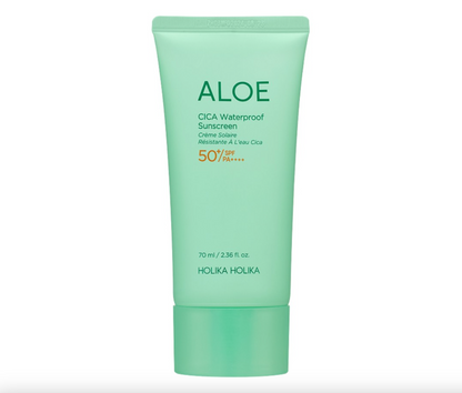 Holika Holika Aloe Cica Waterproof Sunscreen SPF50+ ( Hassas Ciltler İçin Suya Ve Tere Dayanıklı Güneş Kremi 70ml)