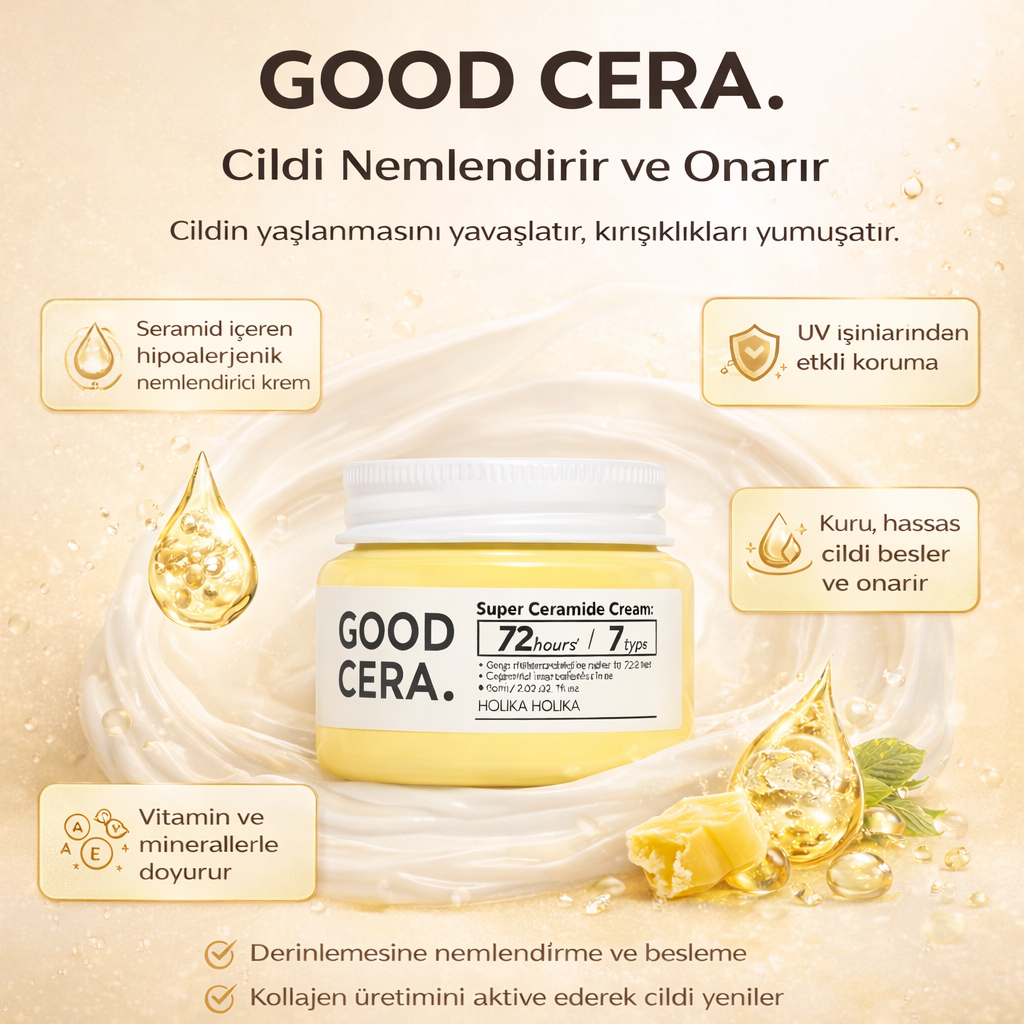 Holika Holika Good Cera Super Ceramide Cream 60ml - Nemlendirici Ve Onarıcı Krem