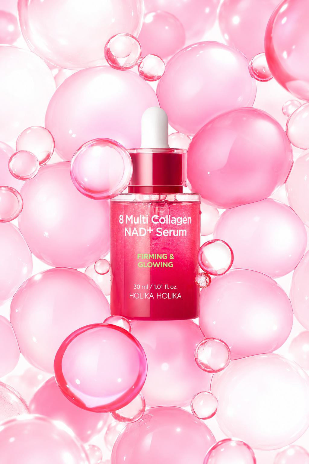 HOLIKA HOLIKA 8 Multi Collagen NAD+ Serum Kolajen ve NAD+ İçeren Sıkılaştırıcı ve Işıltı Veren Yüz Serumu 30 ml