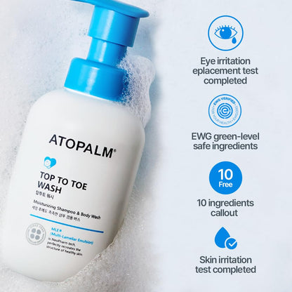 Atopalm - Top-to-toe Wash  300ml (Bebek Saç ve Vücut Şampuanı )