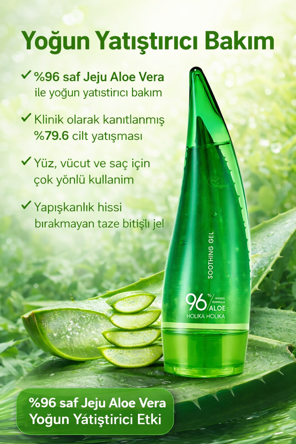 Holika Holika Aloe Vera Jeli - Yeni Aloe 96% Soothing Gel 250ml